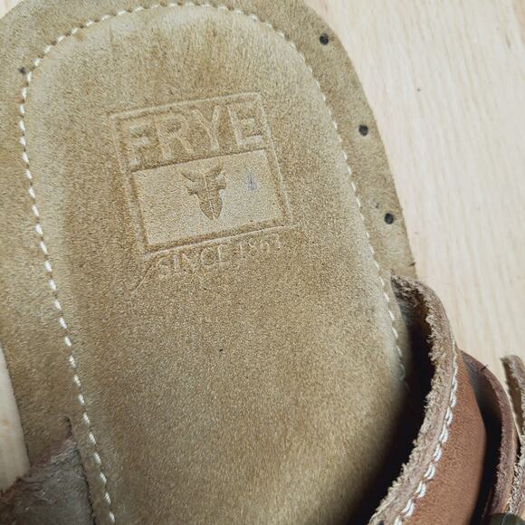 Frye Distressed Leather Buckle Sandals Size 11D - Picture 9 of 14